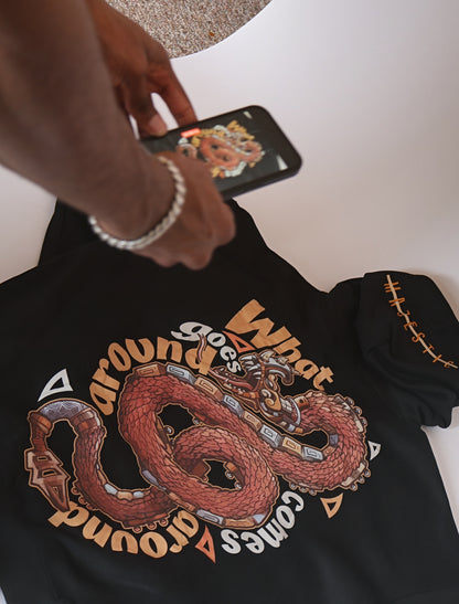 Majestic Greatness Oversize Hoodie - Black