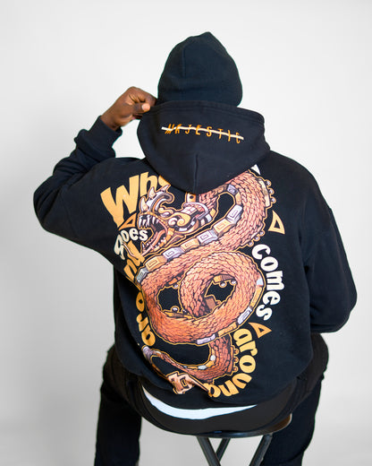 Majestic Greatness Oversize Hoodie - Black